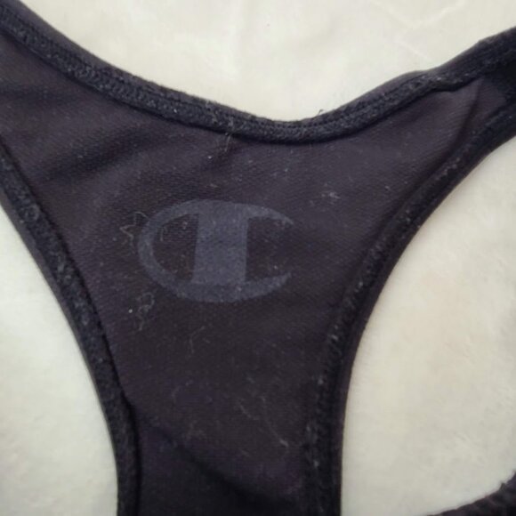 Champion Women's Black Sports Bra Size M Racerback Wireless - Picture 7 of 8